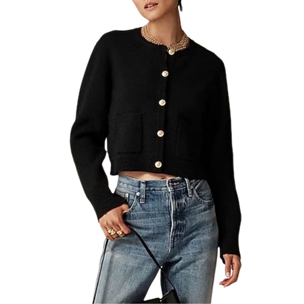 J.Crew Relaxed Emilie Sweater Lady Jacket Womens XXS Preppy Old Money Cotton